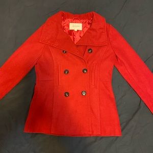 Red peacoat